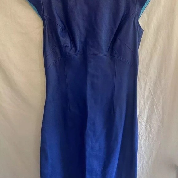 Gomez Gracia Leather Dress Women’s Size 8 Blue - Picture 2 of 12